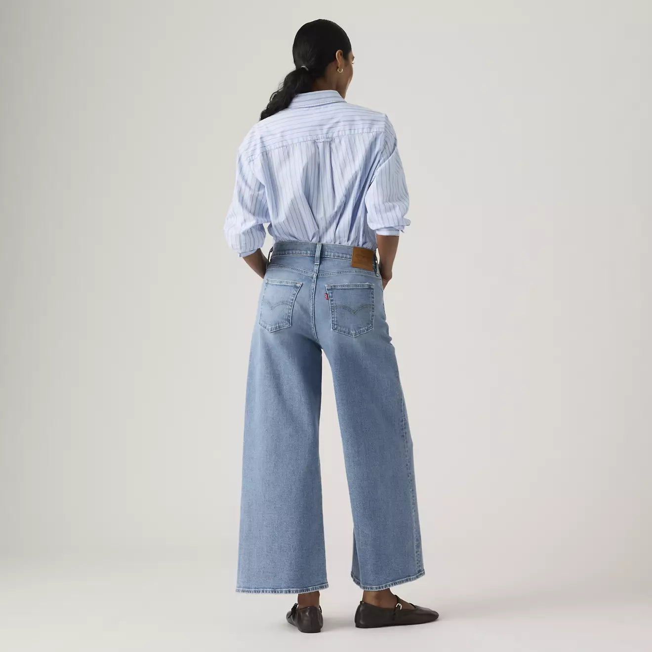 levi's® 728™ 高腰寬腿及踝牛仔褲 | 女裝 005I300032427 Green – Levi's 香港