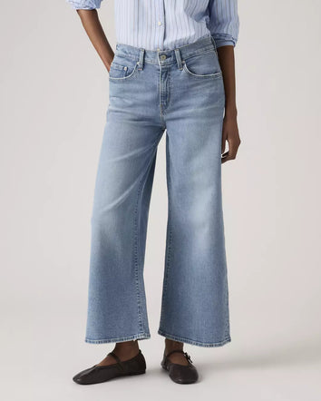 levi's® 728™ 高腰寬腿及踝牛仔褲 | 女裝 005I300032427 Green  – Levi's 香港