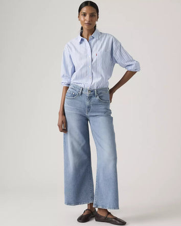 levi's® 728™ 高腰寬腿及踝牛仔褲 | 女裝 005I300032427 Green  – Levi's 香港