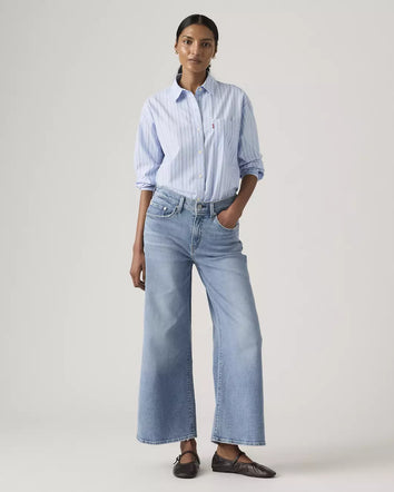 levi's® 728™ 高腰寬腿及踝牛仔褲 | 女裝 005I300032427 Green  – Levi's 香港
