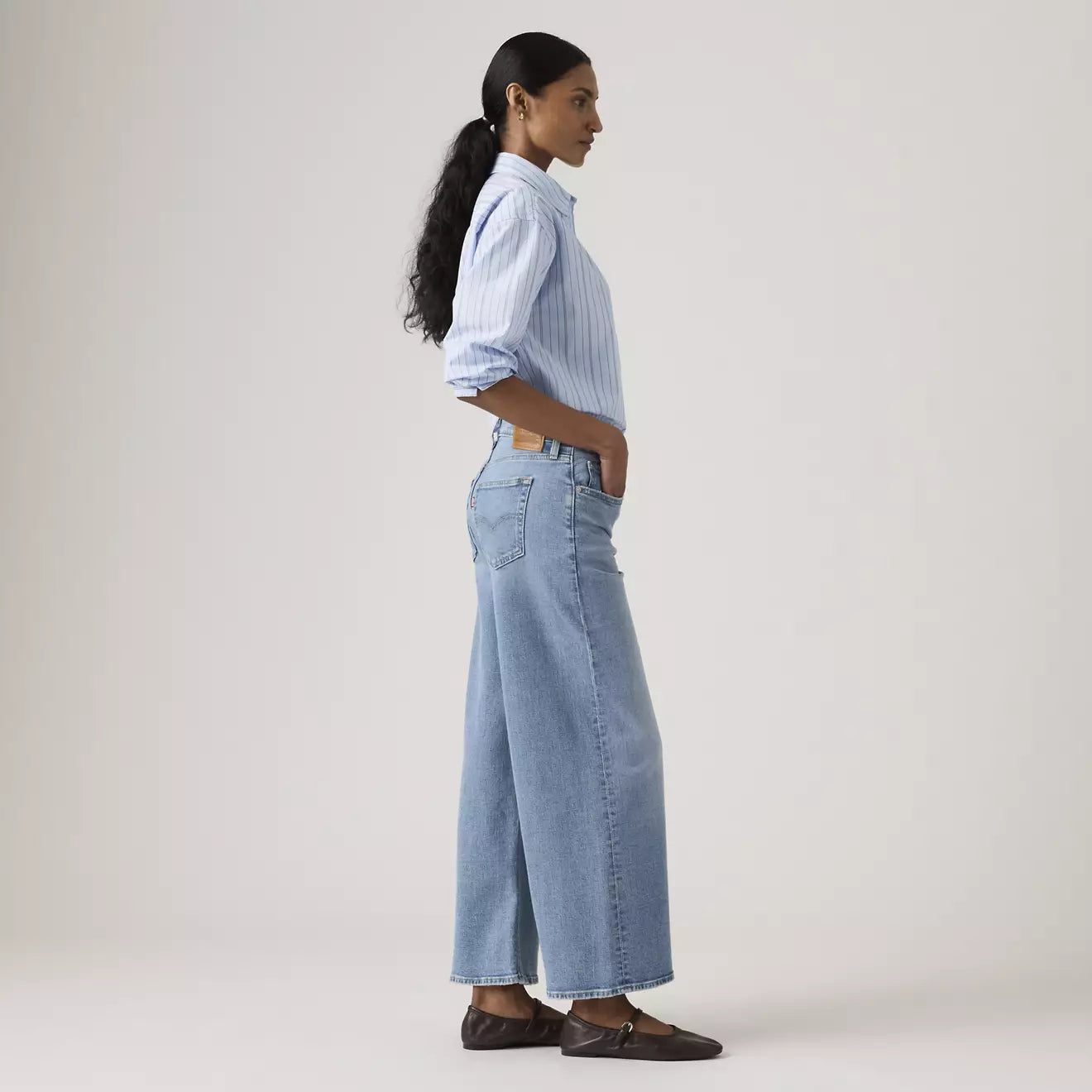 levi's® 728™ 高腰寬腿及踝牛仔褲 | 女裝 005I300032427 Green – Levi's 香港