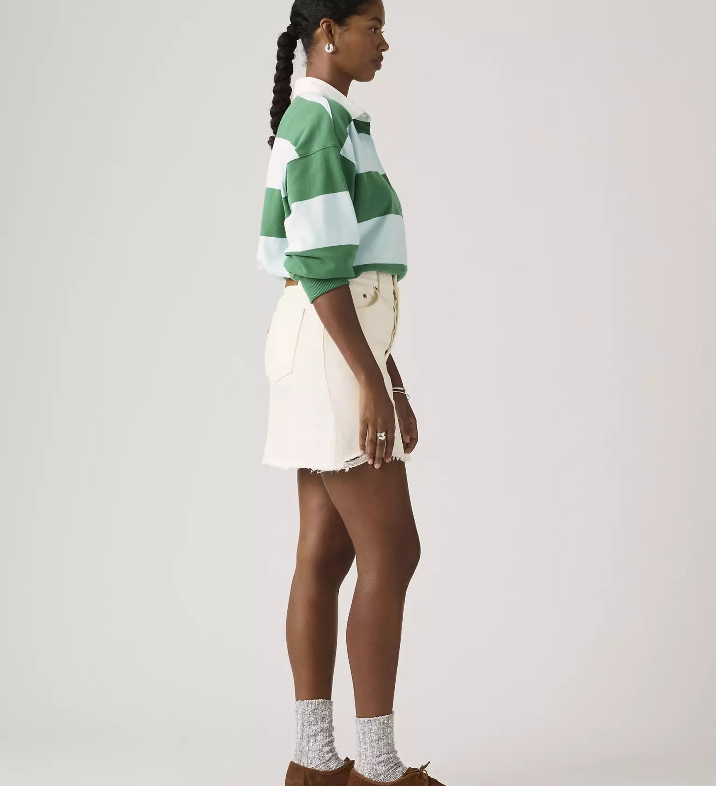 levi's® women's deconstructed 解構裙 | 女裝   005LW000525- White – Levi's 香港