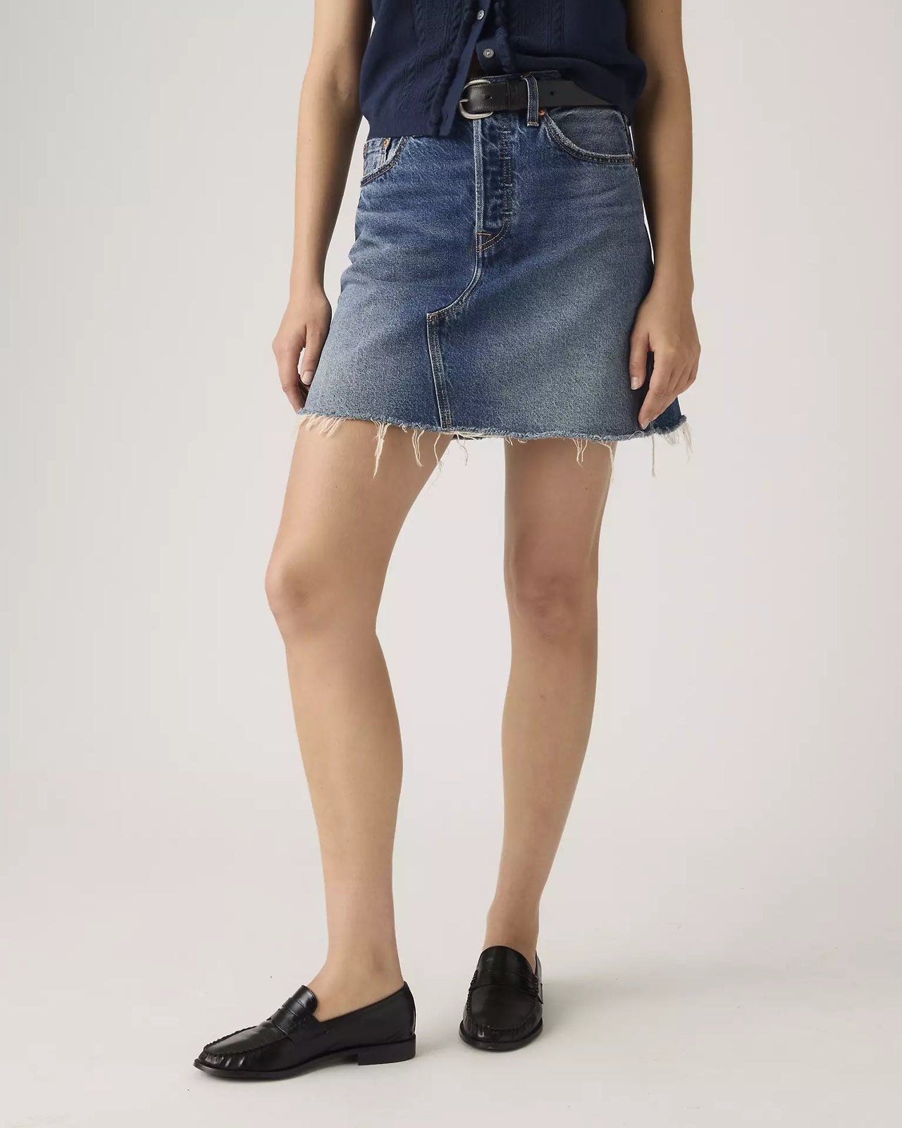 levi's® women's deconstructed 解構裙 | 女裝   005LW000624- Dark Indigo – Levi's 香港