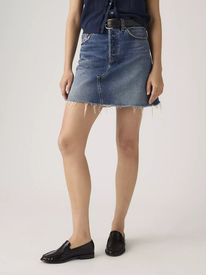 levi's® women's deconstructed 解構裙 | 女裝   005LW000624- Dark Indigo  – Levi's 香港