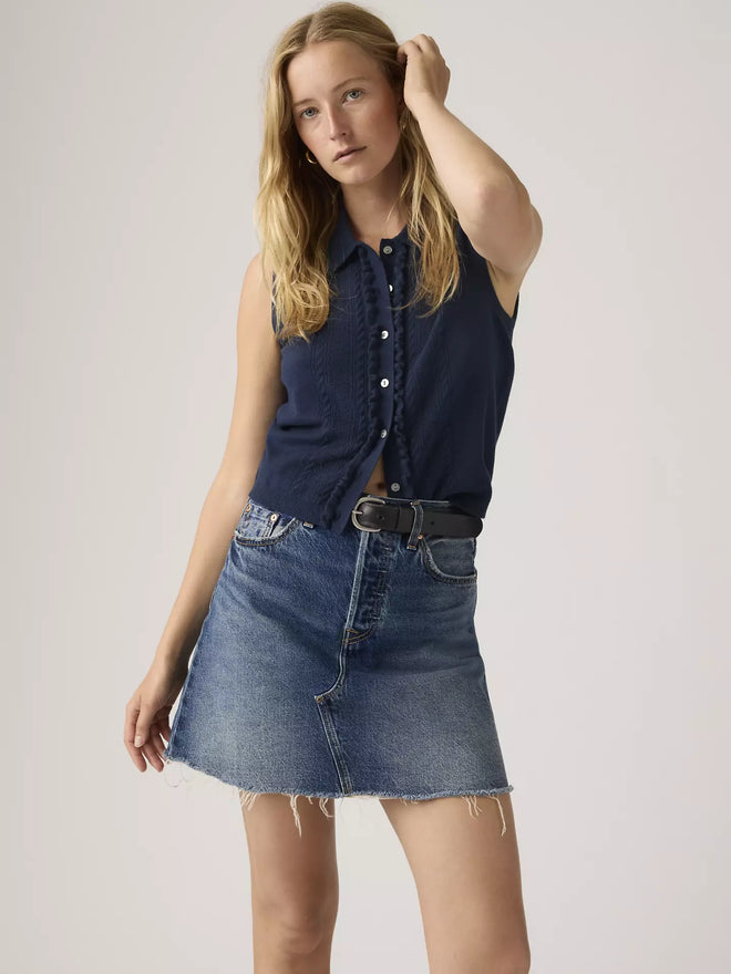 levi's® women's deconstructed 解構裙 | 女裝   005LW000624- Dark Indigo  – Levi's 香港