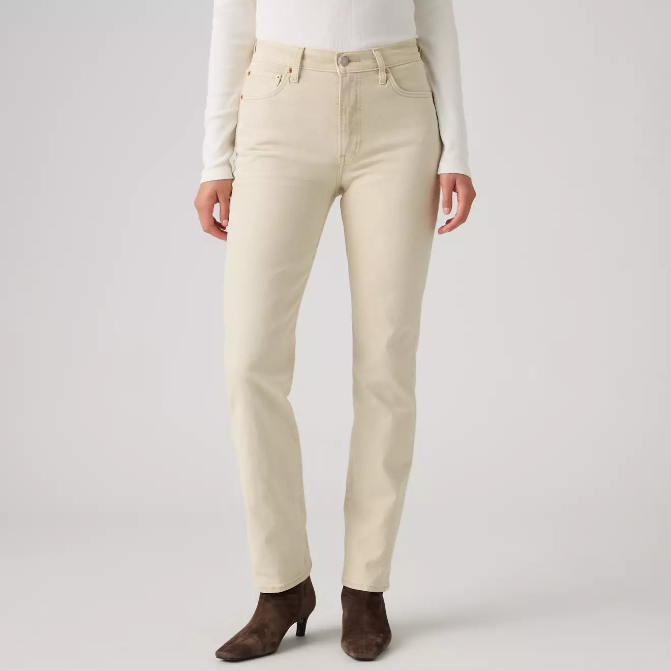 levi's® ribcage slim 牛仔褲 | 女裝 0081W00042429 Neutral – Levi's 香港