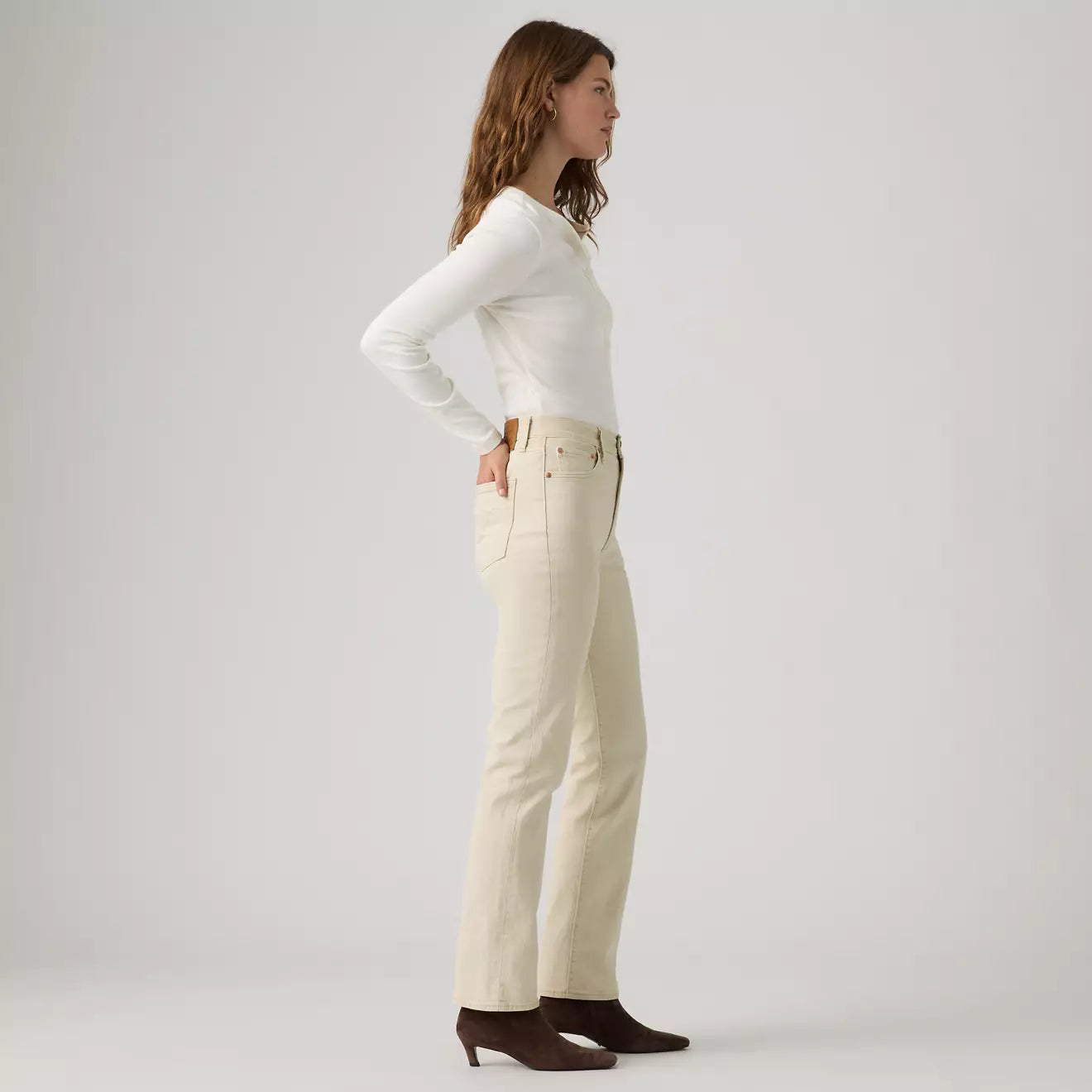 levi's® ribcage slim 牛仔褲 | 女裝 0081W00042429 Neutral – Levi's 香港