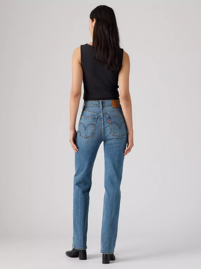 levi's® women's ribcage slim jeans 0081W00062429 Medium Indigo  – Levi's Hong Kong