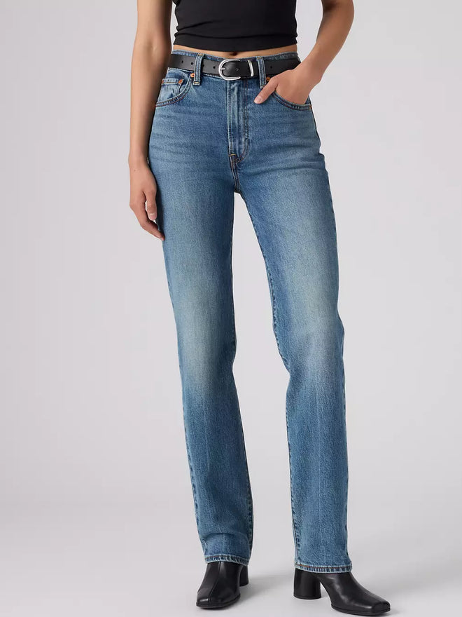 levi's® women's ribcage slim jeans 0081W00062429 Medium Indigo  – Levi's Hong Kong