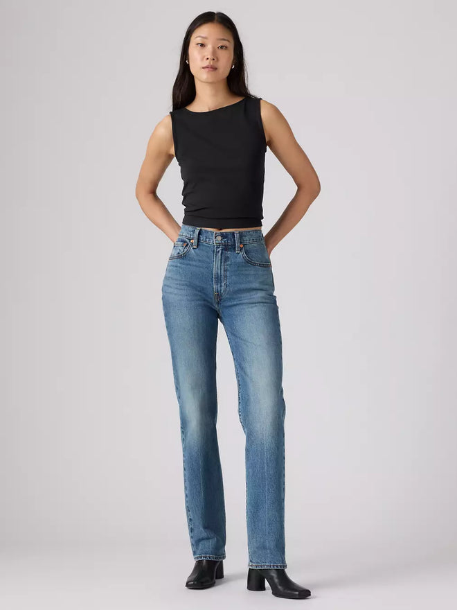 levi's® women's ribcage slim jeans 0081W00062429 Medium Indigo  – Levi's Hong Kong