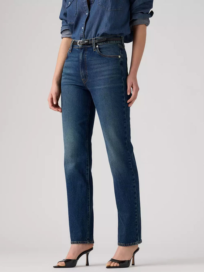 levi's® women's ribcage slim jeans 0081W00082429 Medium Indigo  – Levi's Hong Kong
