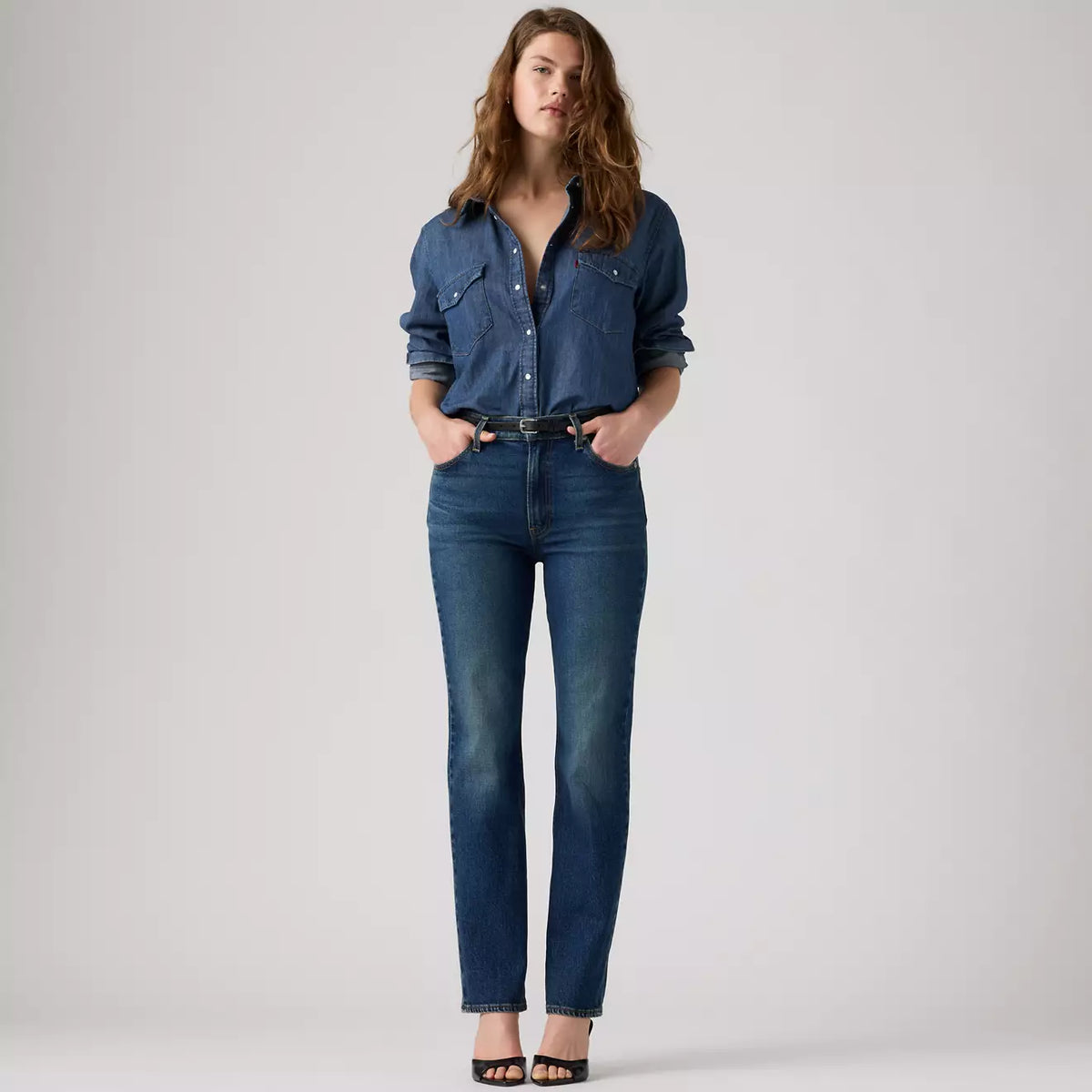 Levi's® Ribcage Slim 牛仔褲 | 女裝