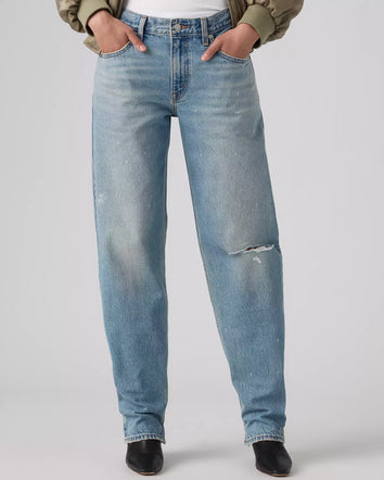 levi's® loose taper 寬鬆錐形牛仔褲 | 女裝   0083N00022429 Medium Indigo  – Levi's 香港