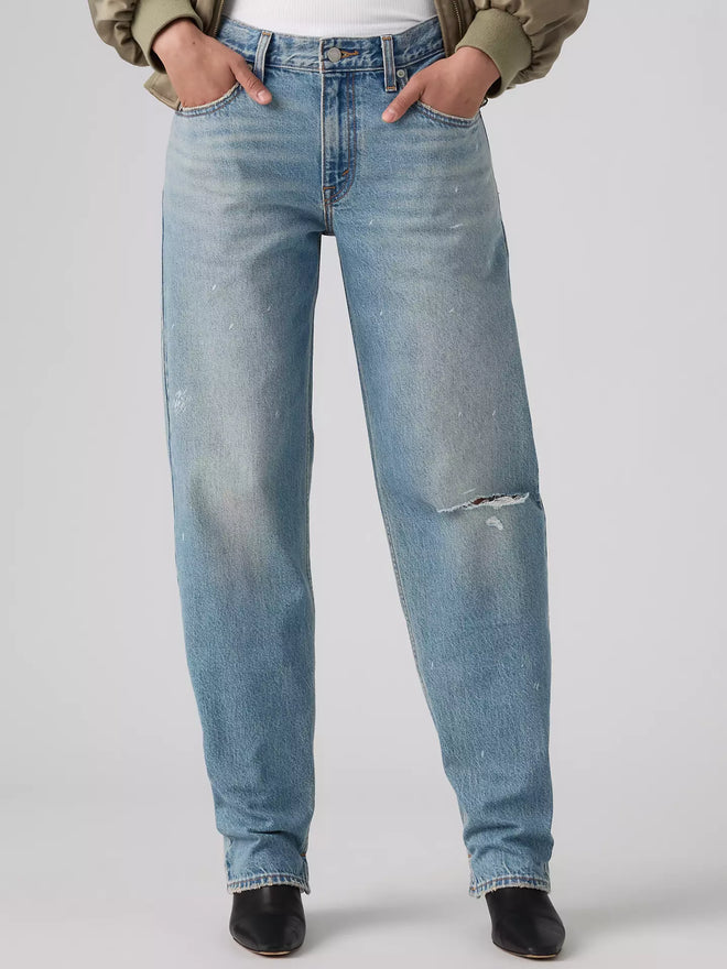 levi's® loose taper 寬鬆錐形牛仔褲 | 女裝   0083N00022429 Medium Indigo  – Levi's 香港