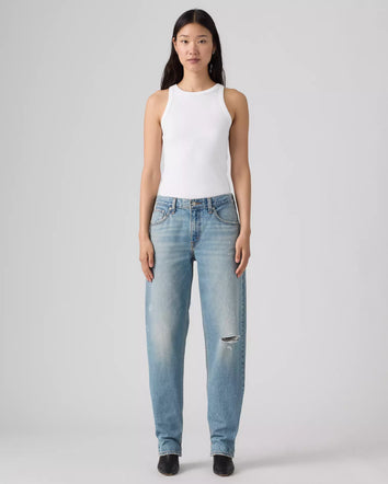 levi's® loose taper 寬鬆錐形牛仔褲 | 女裝   0083N00022429 Medium Indigo  – Levi's 香港