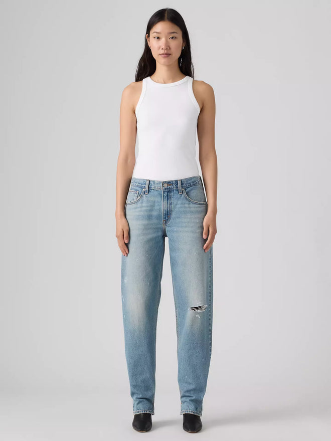 levi's® loose taper 寬鬆錐形牛仔褲 | 女裝   0083N00022429 Medium Indigo  – Levi's 香港