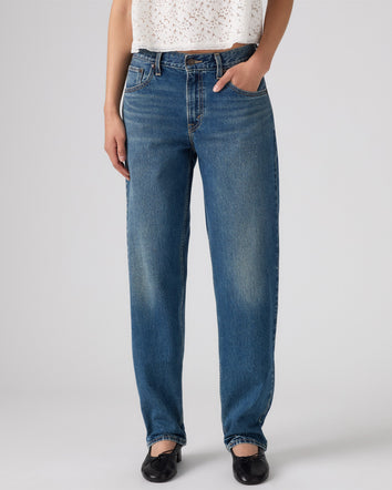 levi's® 寬鬆錐形牛仔褲 | 女裝 0083N00492431 Medium Indigo  – Levi's 香港