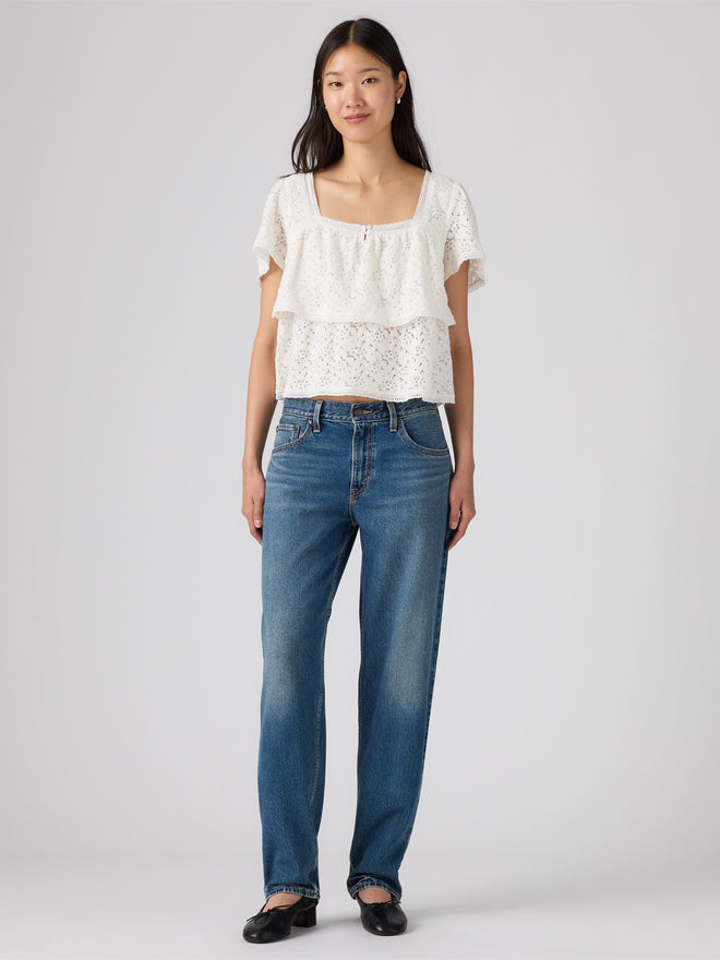 rosé朴彩英同款 levi's® 寬鬆錐形牛仔褲 | 女裝 0083N00492431 Medium Indigo  – Levi's 香港