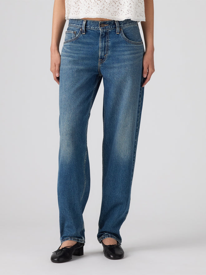rosé朴彩英同款 levi's® 寬鬆錐形牛仔褲 | 女裝 0083N00492431 Medium Indigo  – Levi's 香港