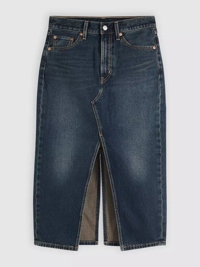 levi's® women's deconstructed slit midi skirt 008AF000124- Medium Indigo  – Levi's Hong Kong