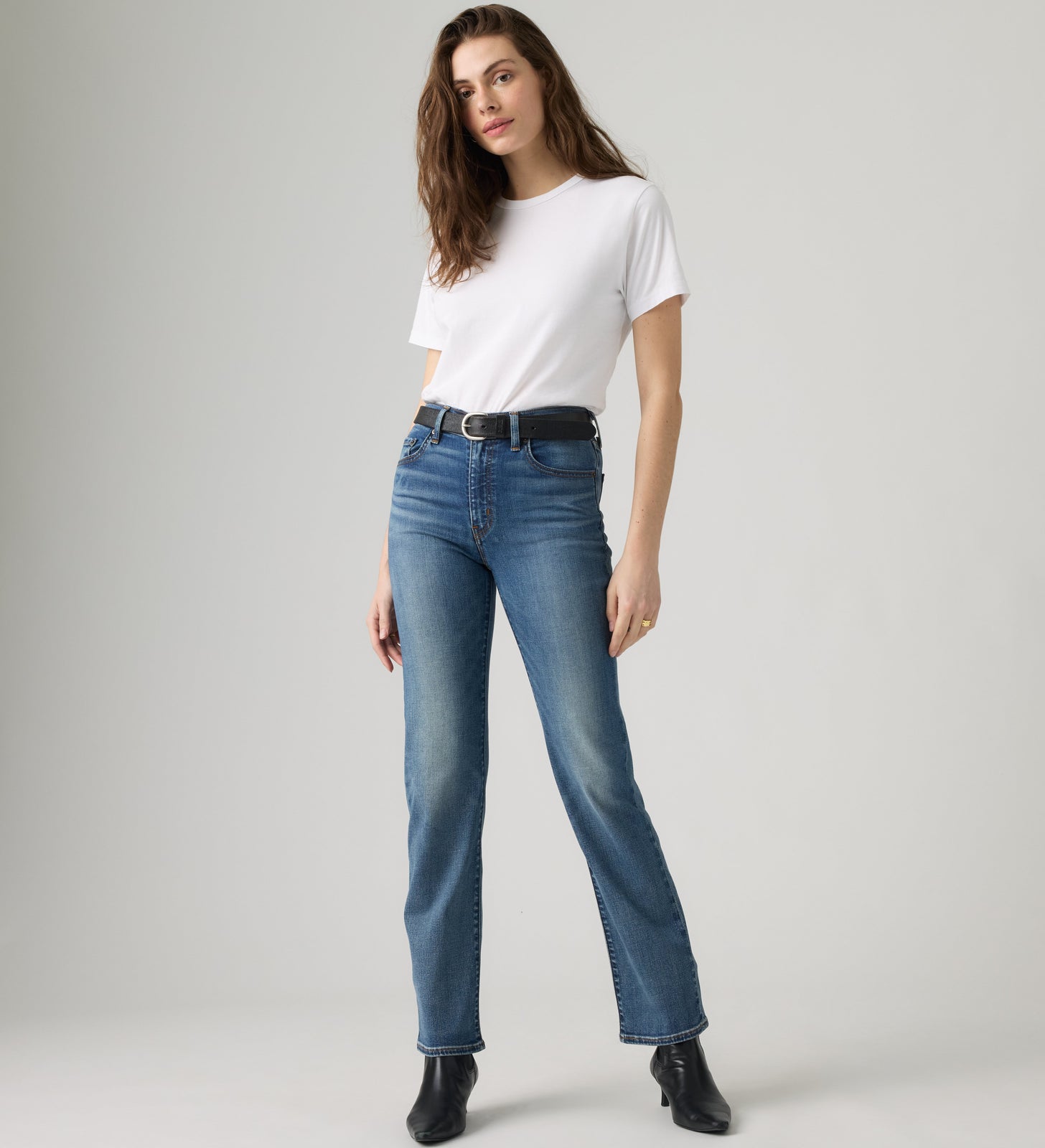 levi's® 723 high-rise straight 高腰直腳牛仔褲 | 女裝   008SY00102430 Medium Indigo – Levi's 香港