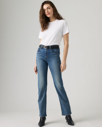 levi's® 723 high-rise straight 高腰直腳牛仔褲 | 女裝   008SY00102430 Medium Indigo  – Levi's 香港