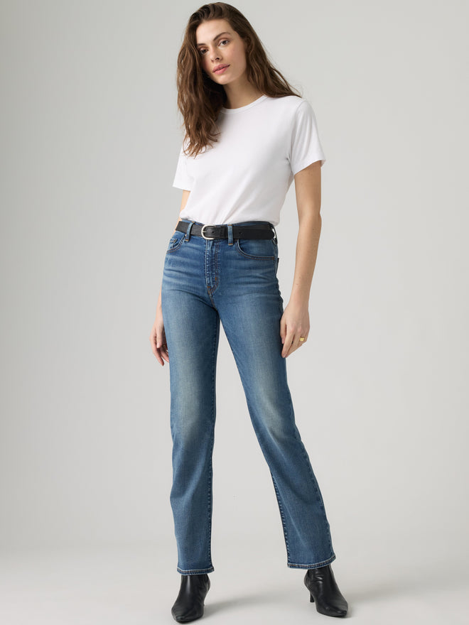 levi's® 723 high-rise straight 高腰直腳牛仔褲 | 女裝   008SY00102430 Medium Indigo  – Levi's 香港