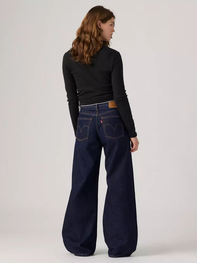 levi's® teardrop 闊腳牛仔褲 | 女裝 0098S00012430 Dark Indigo  – Levi's 香港