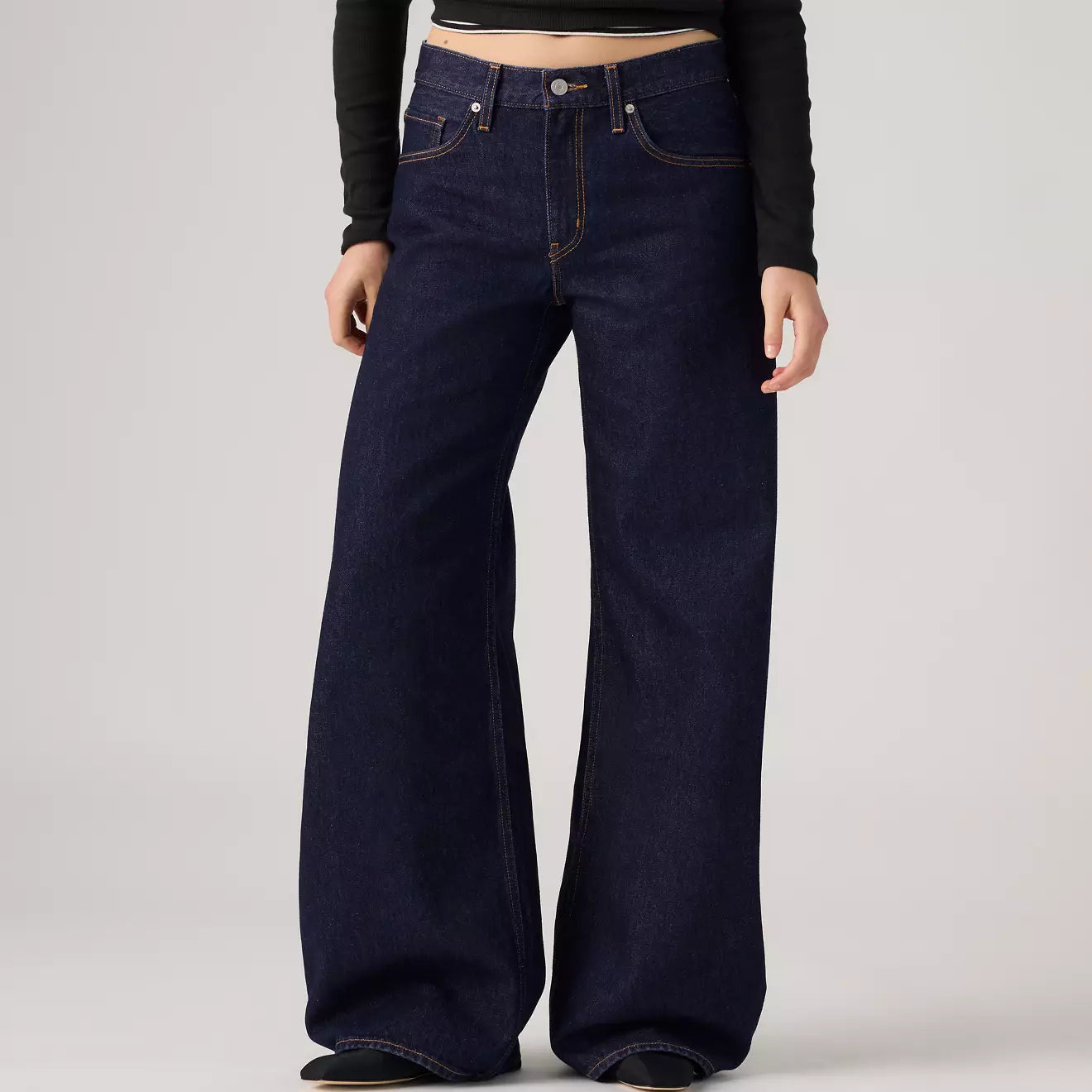 levi's® teardrop 闊腳牛仔褲 | 女裝 0098S00012430 Dark Indigo – Levi's 香港