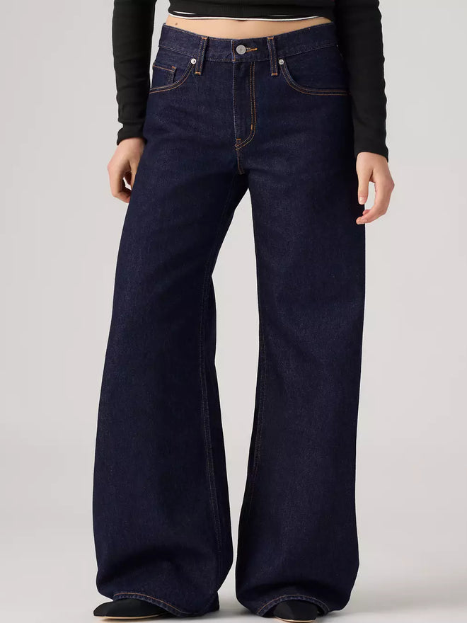 levi's® teardrop 闊腳牛仔褲 | 女裝 0098S00012430 Dark Indigo  – Levi's 香港