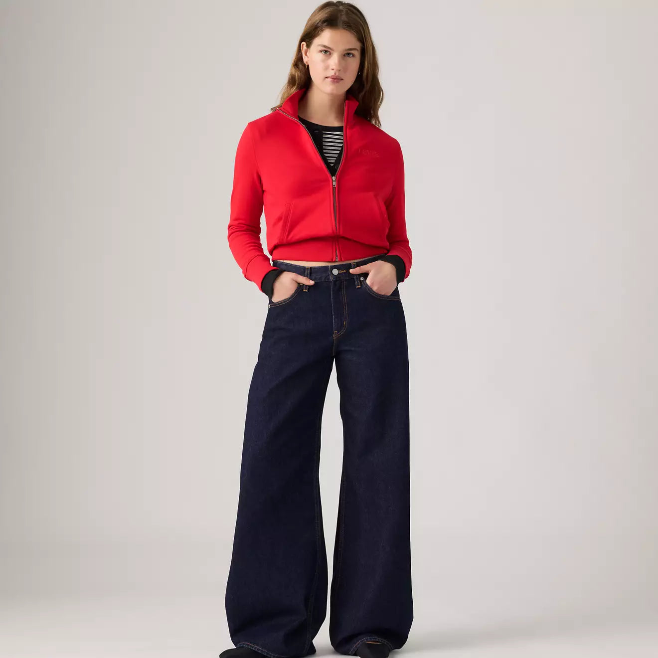 levi's® teardrop 闊腳牛仔褲 | 女裝 0098S00012430 Dark Indigo – Levi's 香港