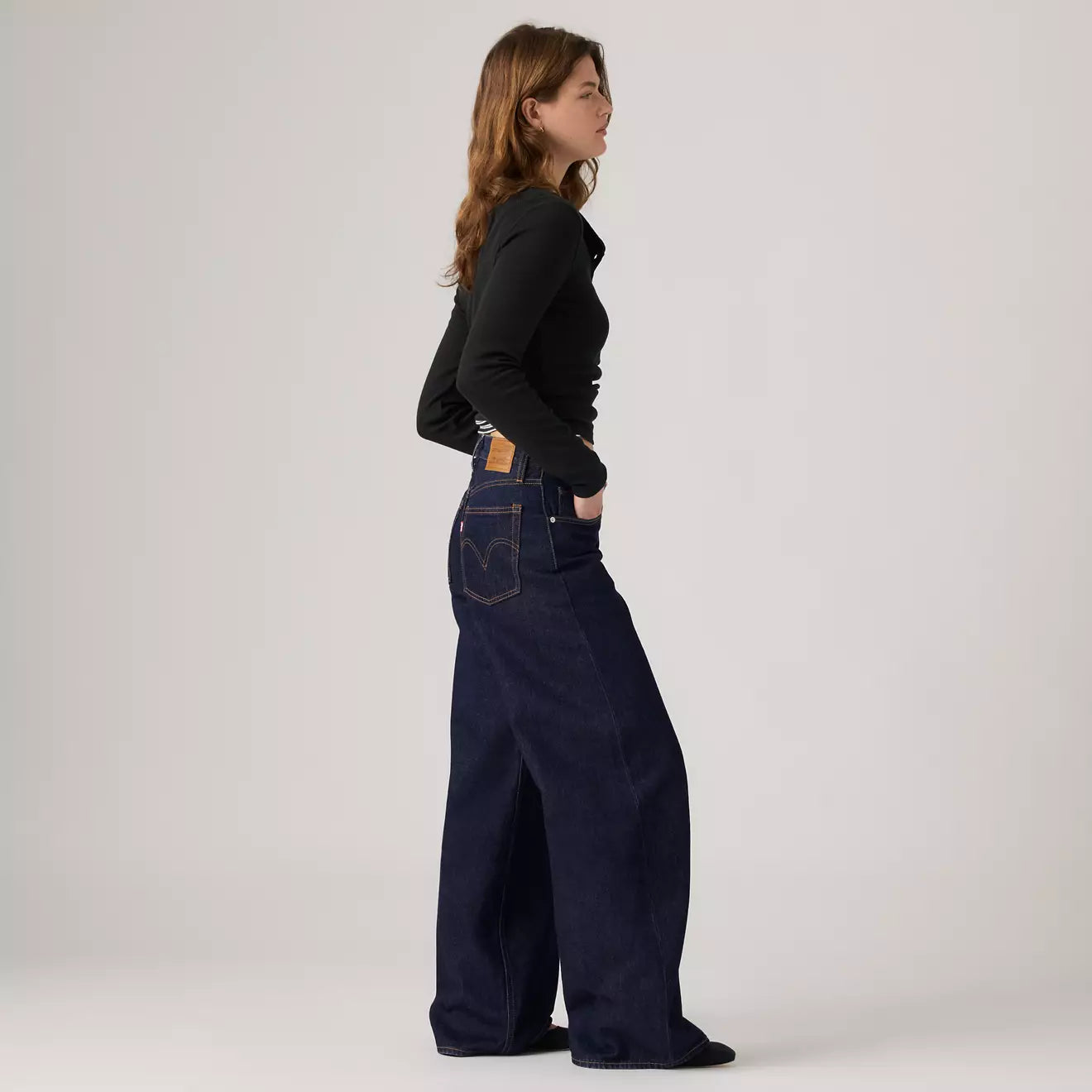 levi's® teardrop 闊腳牛仔褲 | 女裝 0098S00012430 Dark Indigo – Levi's 香港