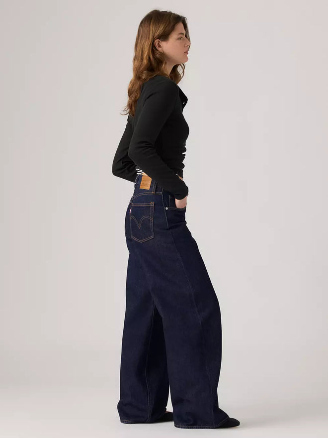 levi's® teardrop 闊腳牛仔褲 | 女裝 0098S00012430 Dark Indigo  – Levi's 香港