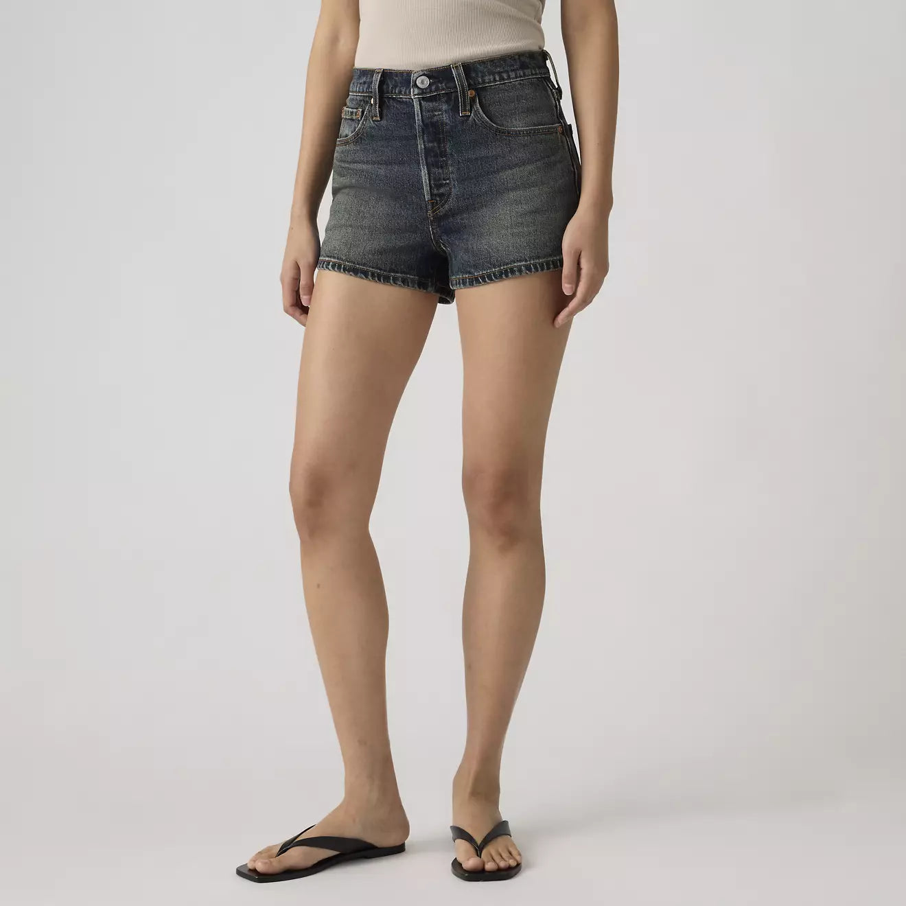 levi's® 501® original 高腰牛仔短褲 | 女裝 56327055024- Dark Indigo – Levi's 香港