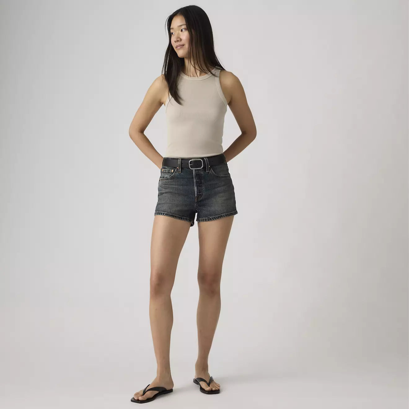 levi's® 501® original 高腰牛仔短褲 | 女裝 56327055024- Dark Indigo – Levi's 香港