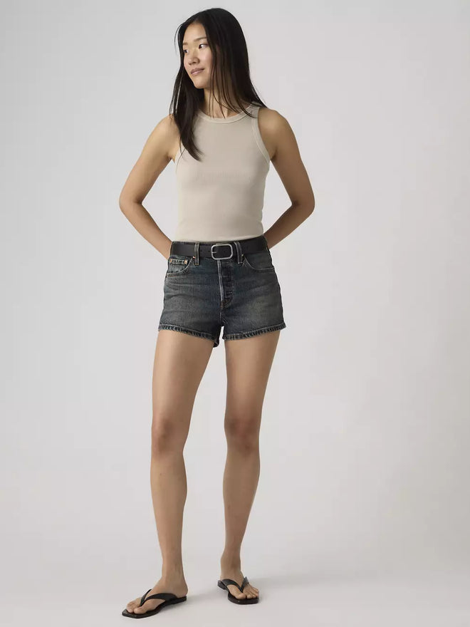 levi's® 501® original 高腰牛仔短褲 | 女裝 56327055024- Dark Indigo  – Levi's 香港