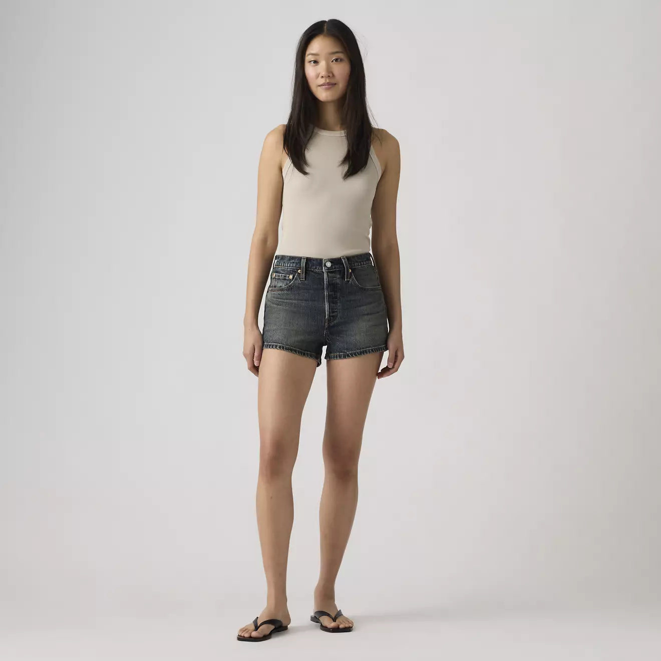 levi's® 501® original 高腰牛仔短褲 | 女裝 56327055024- Dark Indigo – Levi's 香港