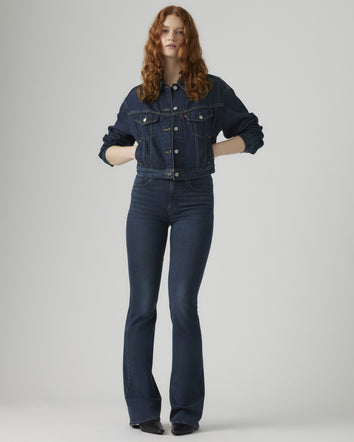 levi's® 726 高腰喇叭牛仔褲 | 女裝 A341001202530 Medium Indigo  – Levi's 香港