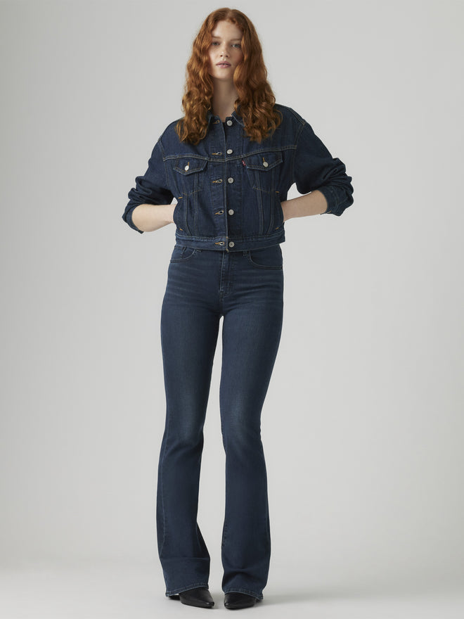 levi's® 726 高腰喇叭牛仔褲 | 女裝 A341001202530 Medium Indigo  – Levi's 香港
