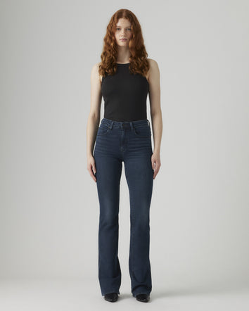 levi's® 726 高腰喇叭牛仔褲 | 女裝 A341001202530 Medium Indigo  – Levi's 香港
