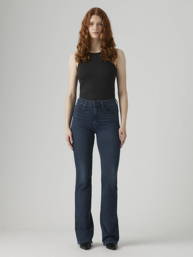 levi's® 726 高腰喇叭牛仔褲 | 女裝 A341001202530 Medium Indigo  – Levi's 香港
