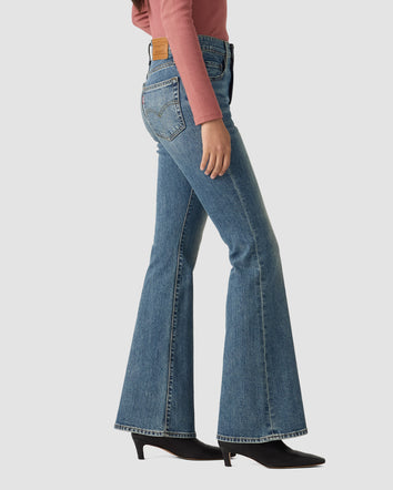 levi's® 726 high-rise flare 高腰喇叭牛仔褲 | 女裝   A341001682528 Medium Indigo  – Levi's 香港