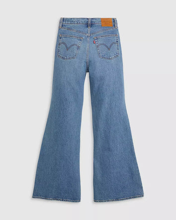 levi's® ribcage bell 高腰喇叭牛仔褲 | 女裝 A750300202430 Medium Indigo - Worn In  – Levi's 香港
