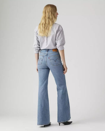 levi's® ribcage bell 高腰喇叭牛仔褲 | 女裝 A750300202430 Medium Indigo - Worn In  – Levi's 香港