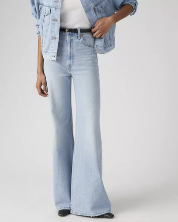 levi's® ribcage 高腰喇叭牛仔褲 | 女裝 A750300212430 Light Indigo  – Levi's 香港