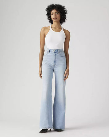 levi's® ribcage 高腰喇叭牛仔褲 | 女裝 A750300212430 Light Indigo  – Levi's 香港