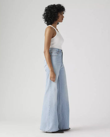 levi's® ribcage 高腰喇叭牛仔褲 | 女裝 A750300212430 Light Indigo  – Levi's 香港