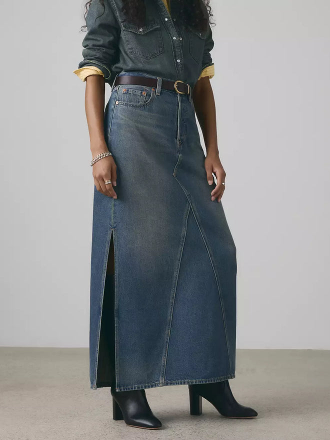 levi's® icon 半身裙 | 女裝 A8727001424- Medium Indigo  – Levi's 香港