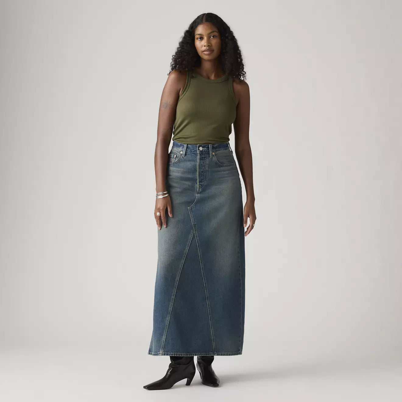levi's® icon 半身裙 | 女裝 A8727001424- Medium Indigo – Levi's 香港