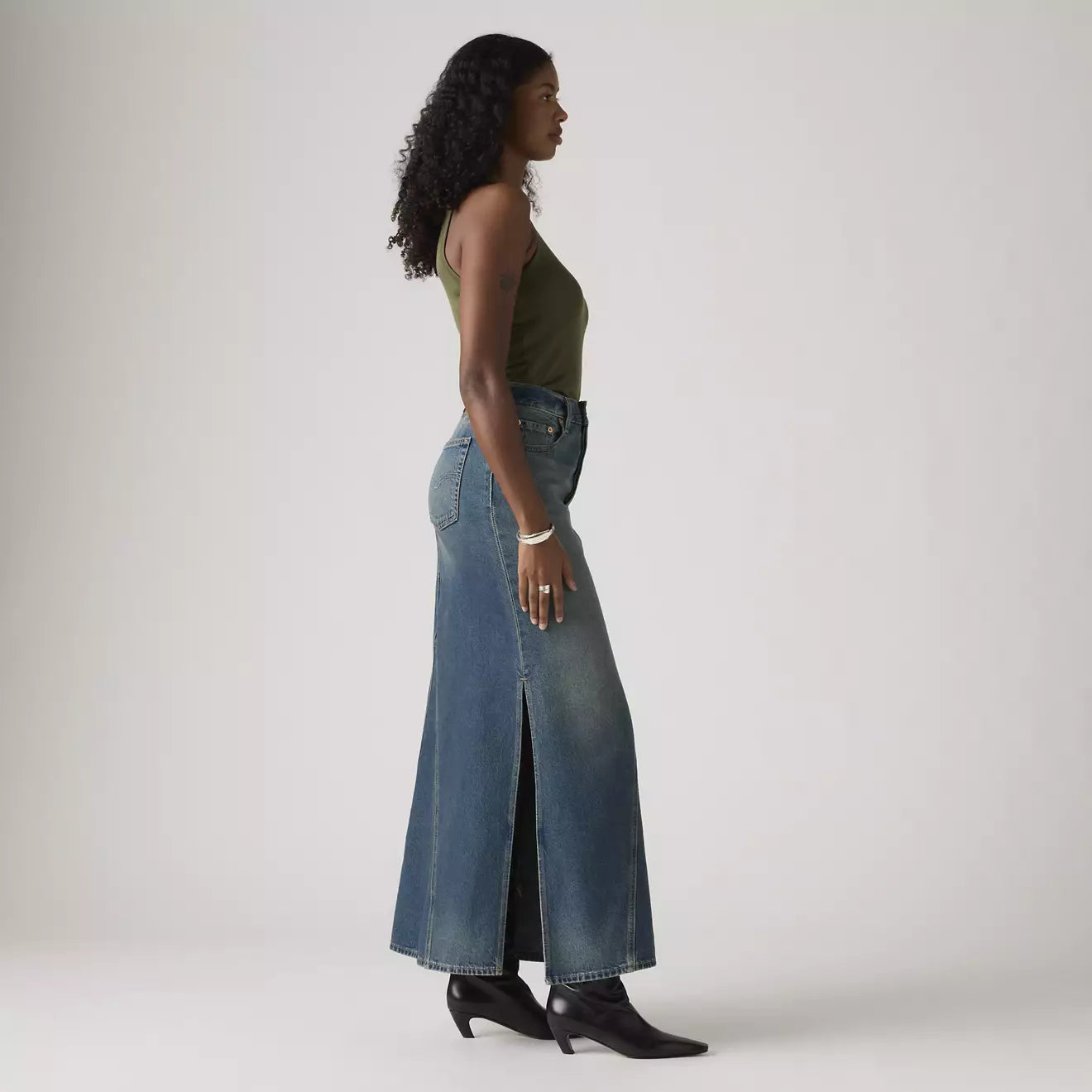 levi's® icon 半身裙 | 女裝 A8727001424- Medium Indigo – Levi's 香港